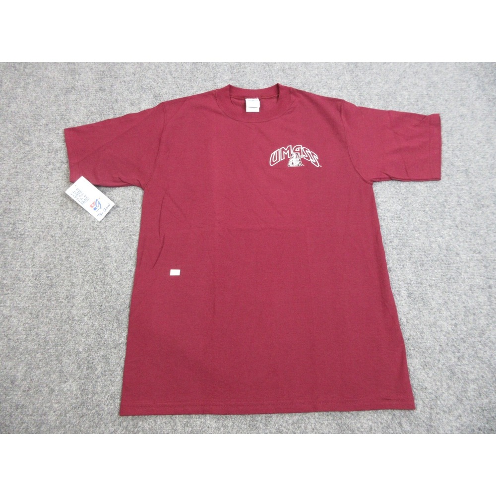 VINTAGE UMass Minutemen Shirt Mens Medium Red Logo‎ College Basketball The Game